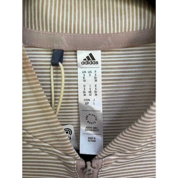 Adidas Women's Wonder Taupe Two Color Ottoman Sleeveless Golf Polo Size S - Picture 5 of 6